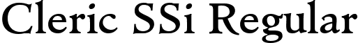 Cleric SSi Regular font - ClericSSi.ttf