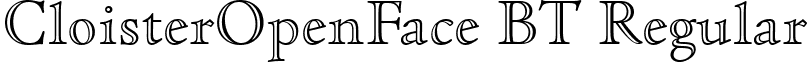 CloisterOpenFace BT Regular font - CloisOF.ttf