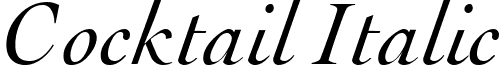 Cocktail Italic font - CocktailItalic.ttf