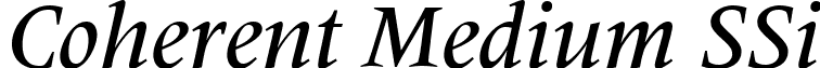 Coherent Medium SSi font - CoherentMediumSSiMediumItalic.ttf