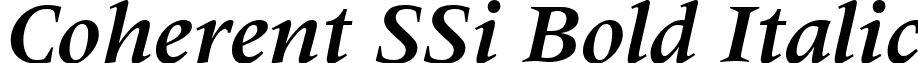 Coherent SSi Bold Italic font - CoherentSSiBoldItalic.ttf