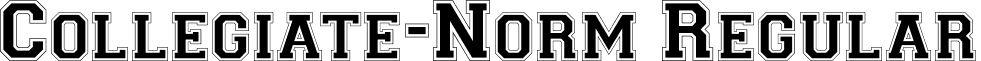 Collegiate-Norm Regular font - COLL.ttf