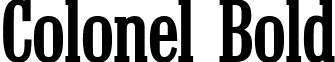 Colonel Bold font - ColonelBold.ttf