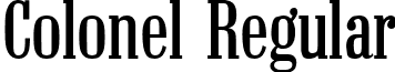 Colonel Regular font - ColonelRegular.ttf