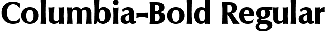 Columbia-Bold Regular font - Columbia-Bold.ttf