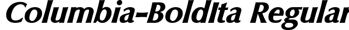 Columbia-BoldIta Regular font - Columbia-BoldIta.ttf