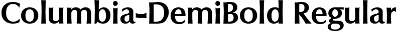 Columbia-DemiBold Regular font - Columbia-DemiBold.ttf