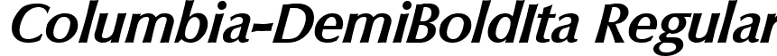 Columbia-DemiBoldIta Regular font - Columbia-DemiBoldIta.ttf