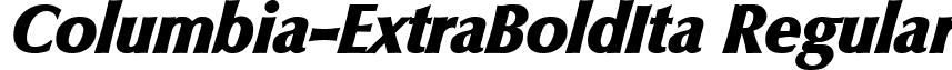 Columbia-ExtraBoldIta Regular font - Columbia-ExtraBoldIta.ttf