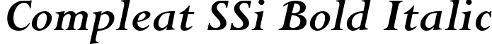 Compleat SSi Bold Italic font - CompleatSSiBoldItalic.ttf