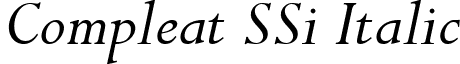 Compleat SSi Italic font - CompleatSSiItalic.ttf