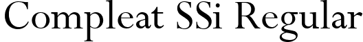 Compleat SSi Regular font - CompleatSSi.ttf