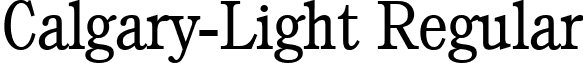 Calgary-Light Regular font - Calgary-Light.ttf