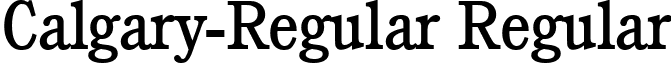 Calgary-Regular Regular font - Calgary-Regular.ttf