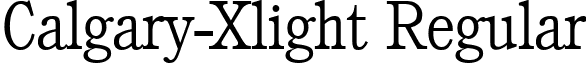 Calgary-Xlight Regular font - Calgary-Xlight.ttf