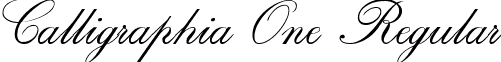 Calligraphia One Regular font - CalligraphiaOne.ttf