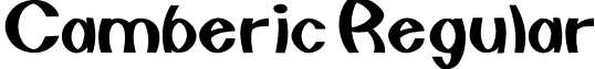 Camberic Regular font - camberic.ttf