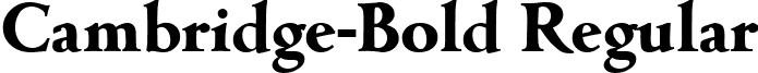 Cambridge-Bold Regular font - Cambridge-Bold.ttf