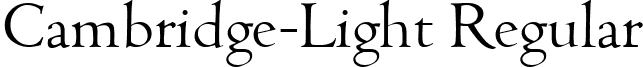 Cambridge-Light Regular font - Cambridge-Light.ttf