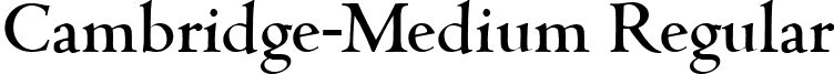 Cambridge-Medium Regular font - Cambridge-Medium.ttf