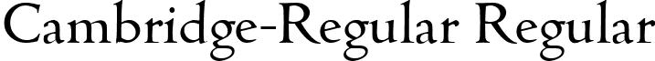 Cambridge-Regular Regular font - Cambridge-Regular.ttf