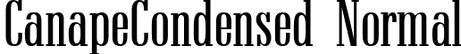 CanapeCondensed Normal font - cancl.ttf