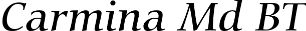 Carmina Md BT font - CarminaMdBTMediumItalic.ttf