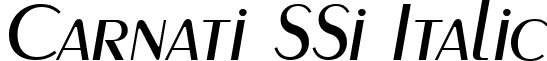 Carnati SSi Italic font - CarnatiSSiItalic.ttf