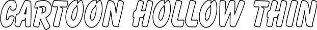 Cartoon Hollow Thin font - CARTOON5.ttf