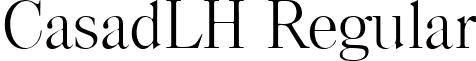 CasadLH Regular font - CasadLHRegular.ttf