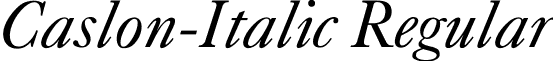 Caslon-Italic Regular font - CASLON.ttf