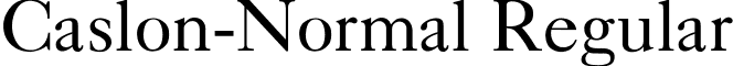 Caslon-Normal Regular font - CASLON.ttf