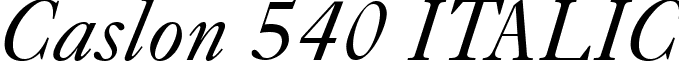 Caslon 540 ITALIC font - Caslon540ITALIC.ttf