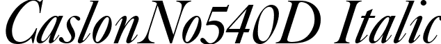 CaslonNo540D Italic font - CaslonNo540DItalic.ttf