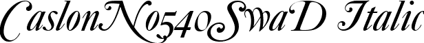 CaslonNo540SwaD Italic font - CaslonNo540SwaDItalic.ttf