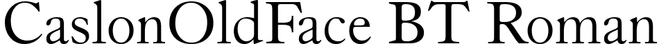 CaslonOldFace BT Roman font - CaslOFRm.ttf