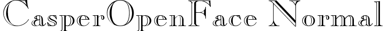 CasperOpenFace Normal font - CASPROFN.ttf