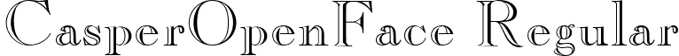 CasperOpenFace Regular font - CasperOpenFace.ttf