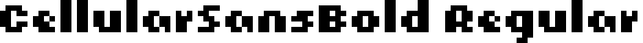 CellularSansBold Regular font - CELLSB.ttf