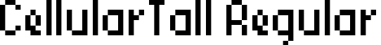 CellularTall Regular font - CELLT.ttf