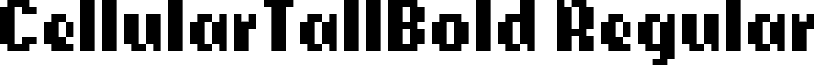 CellularTallBold Regular font - CELLTB.ttf