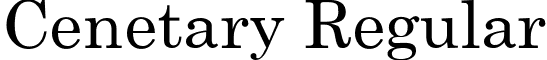 Cenetary Regular font - CENETARY.ttf