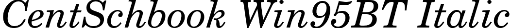 CentSchbook Win95BT Italic font - Cnsbki95.ttf