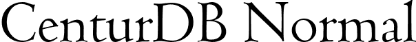 CenturDB Normal font - CenturDBNormal.ttf