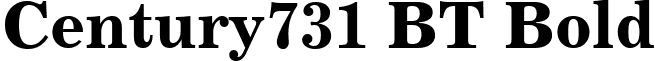 Century731 BT Bold font - Century731BoldBT.ttf