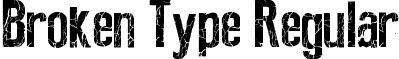 Broken Type Regular font - Broken Type.ttf