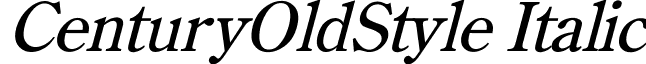 CenturyOldStyle Italic font - CENTURY2.ttf