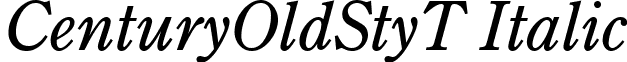 CenturyOldStyT Italic font - CenturyOldStyTItalic.ttf