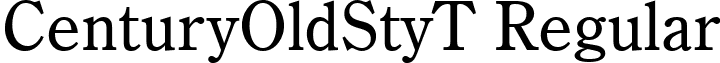 CenturyOldStyT Regular font - CenturyOldStyT.ttf