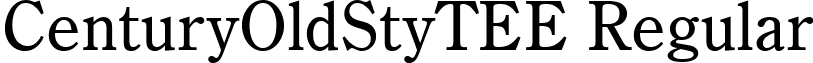 CenturyOldStyTEE Regular font - CE27013T.ttf